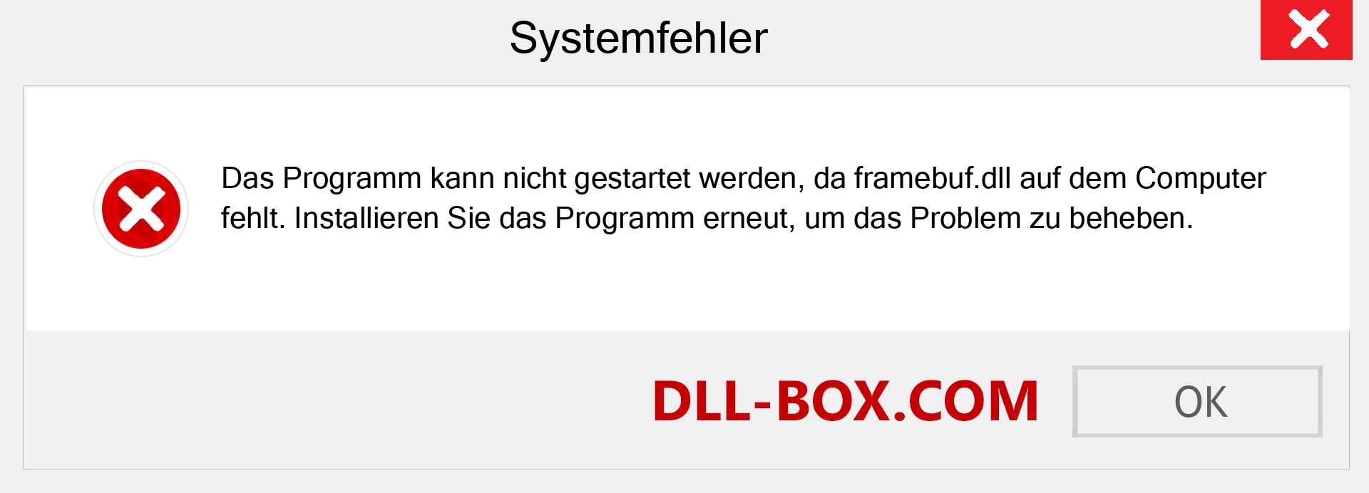 framebuf.dll-Datei fehlt?. Download für Windows 7, 8, 10 - Fix framebuf dll Missing Error unter Windows, Fotos, Bildern