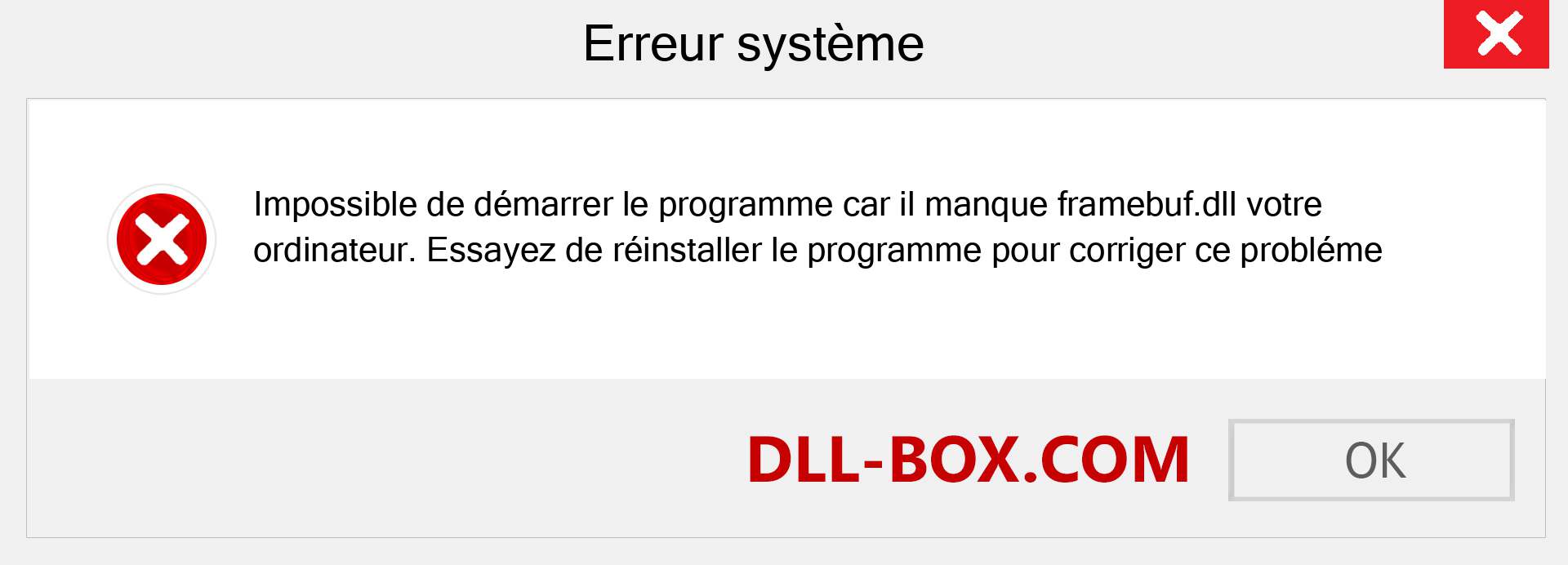 Le fichier framebuf.dll est manquant ?. Télécharger pour Windows 7, 8, 10 - Correction de l'erreur manquante framebuf dll sur Windows, photos, images